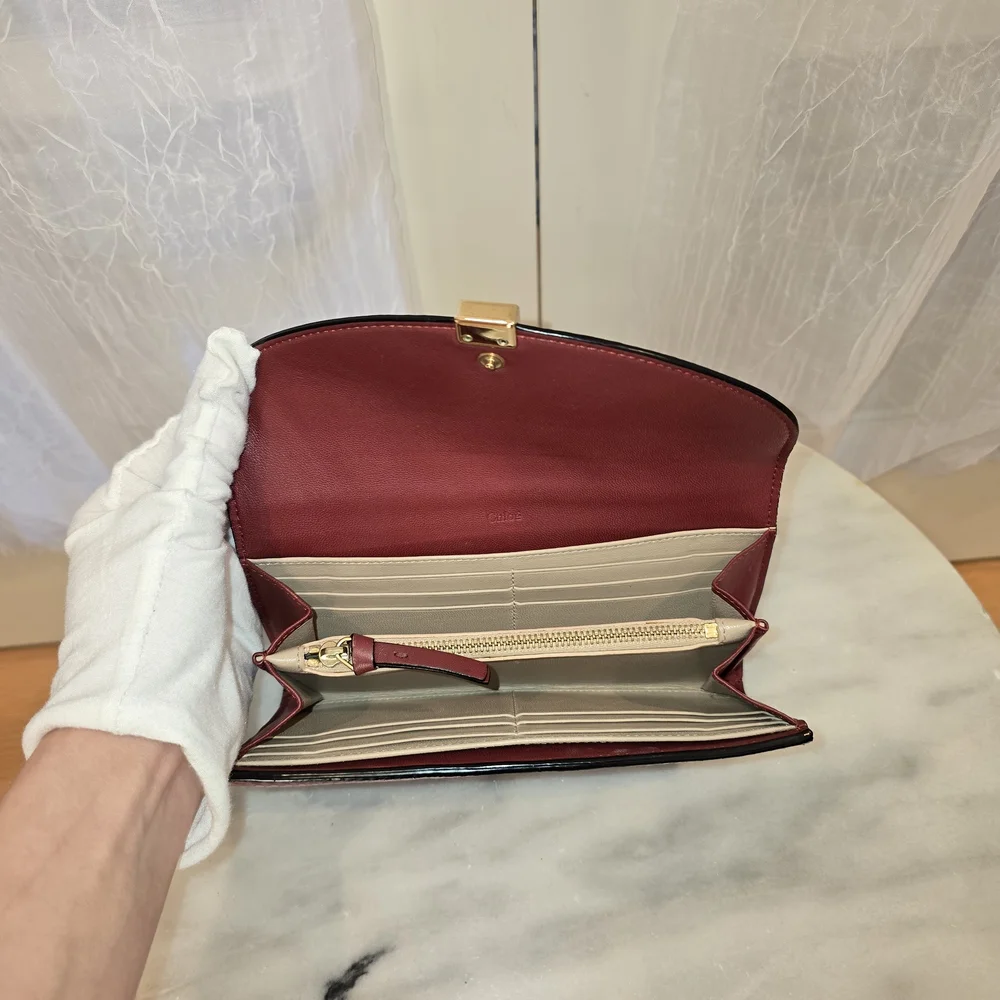 Chloe Red Python Georgia Long Wallet With Dustbag - Picture 5 of 10